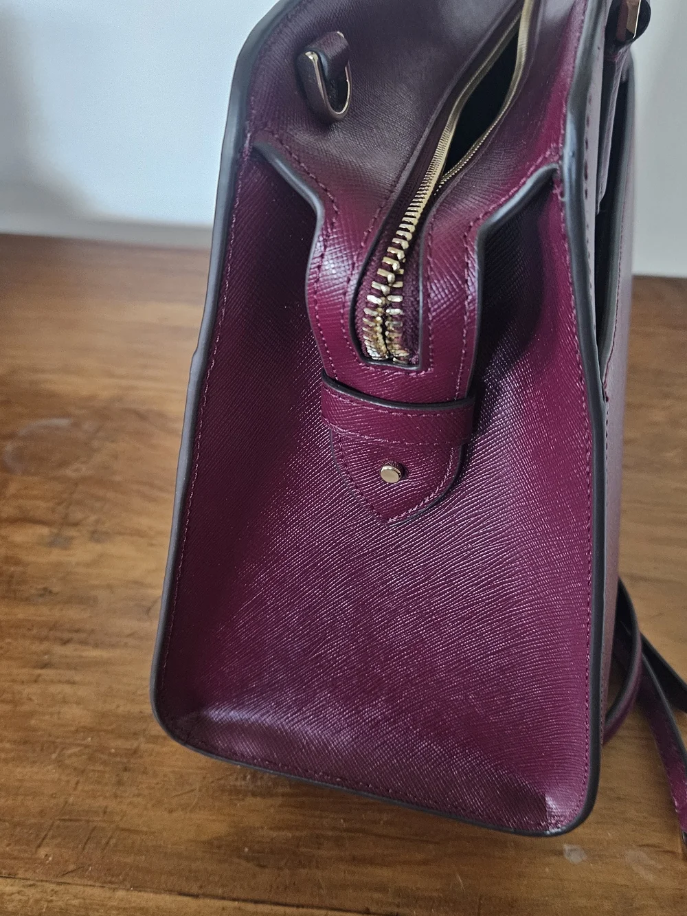 kate spade berry leather satchel with detachable strap